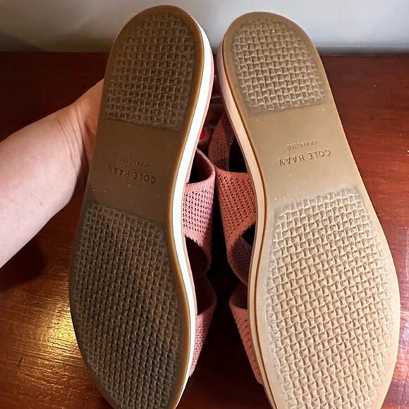 Cole Haan Mikaela Knit Rose Stitchlite Leather Trim Sandal 10 1/2 Shoe 10.5 - Picture 6 of 10